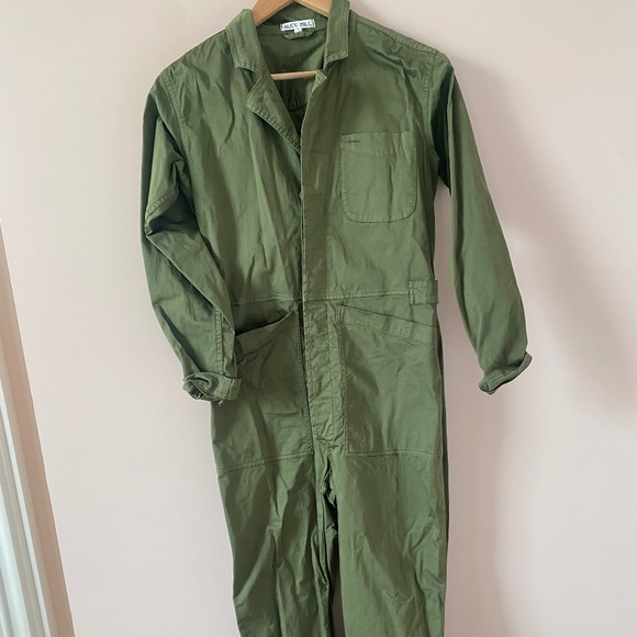 Alex Mill Standard Jumpsuit in Cotton Twill. Army Green. S - Picture 2 of 5